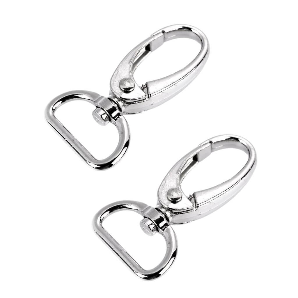 Stoklasa Set aus 2 Metall Karabiner, Farbe Nickel – Metall bei Lieblingsgarn