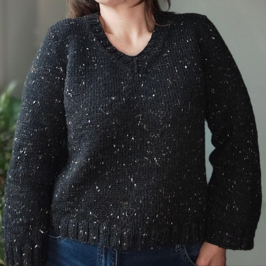 Miene Knits Pattern Pullover Suna Sweater V-Neck Strickanleitung - Miene Knits (PDF) bei bei bei bei Lieblingsgarn