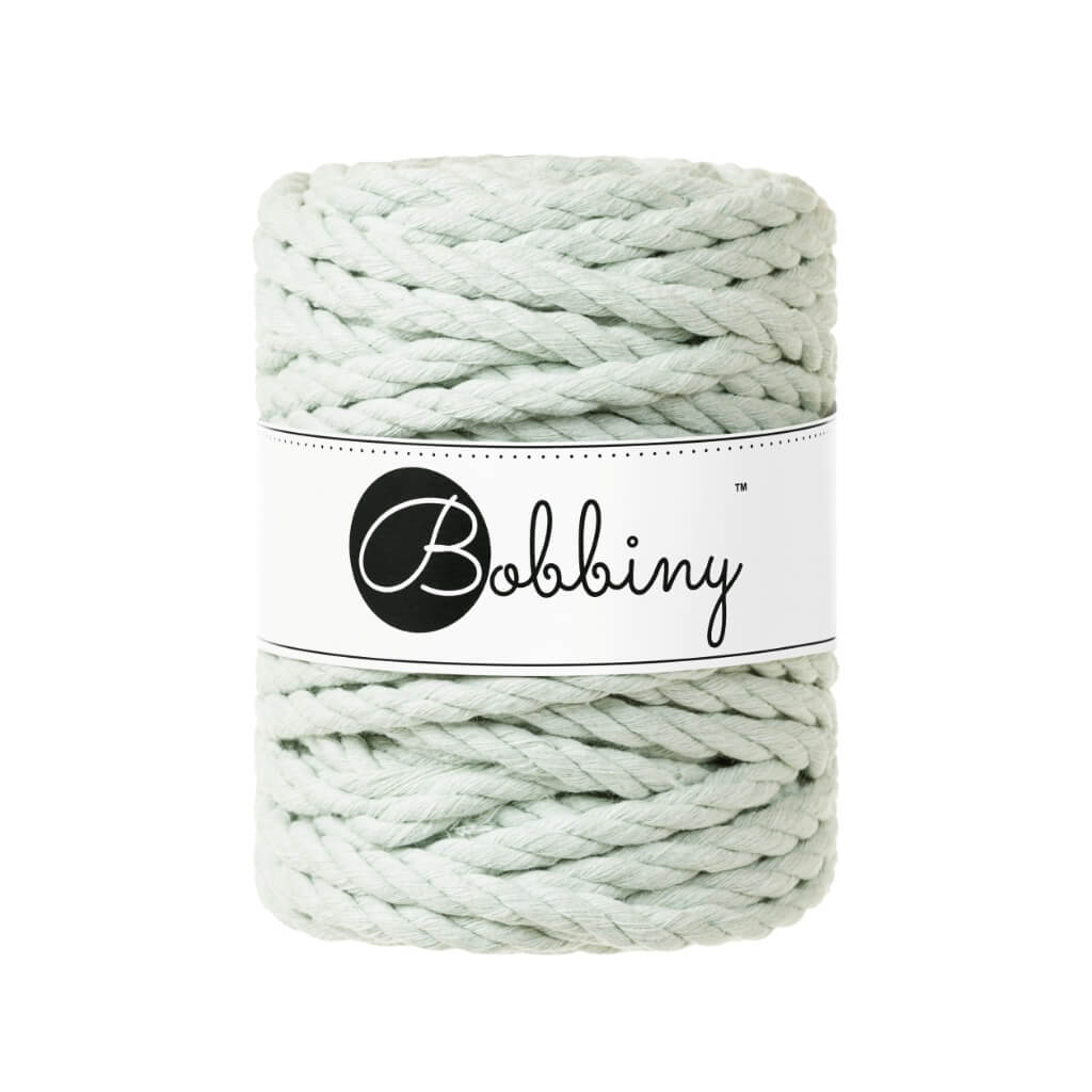Bobbiny Makramee Garn 9 mm x 30 m gedreht, Farbe Milky Green – Baumwolle bei Lieblingsgarn