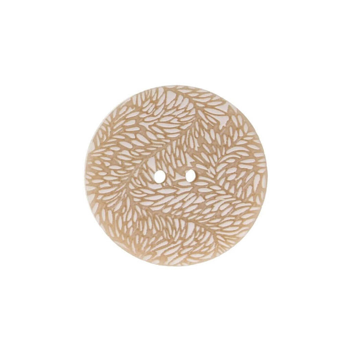 Milward Knopf 2-Loch Blätter 28mm weiß-beige 4 Stk. – Produktansicht, Synthetik bei bei bei bei Lieblingsgarn
