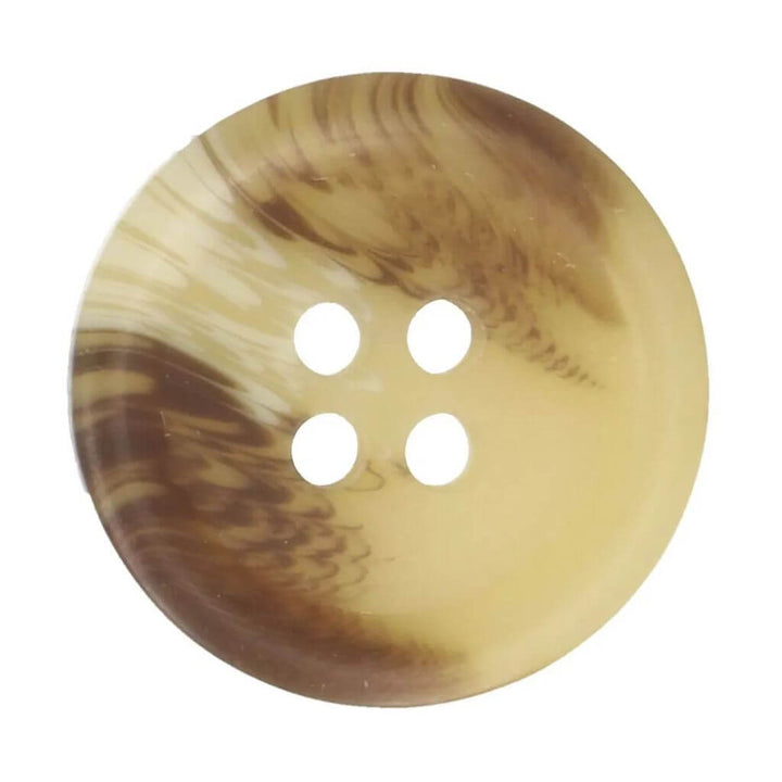 Milward Knopf marmoriert 4-Loch, Farbe beige – Kunststoff bei Lieblingsgarn