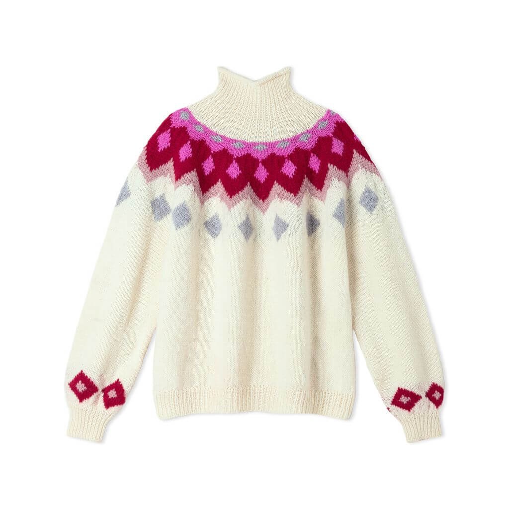 Rundpassenpullover mit Norwegermuster Modell 10 Strickanleitung - Lana Grossa (Heft)
