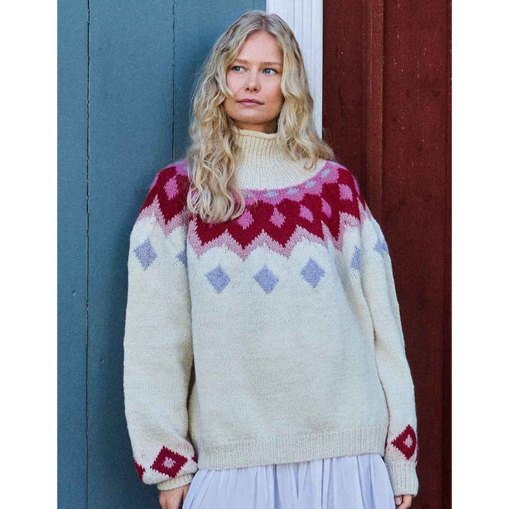 Rundpassenpullover mit Norwegermuster Modell 10 Strickanleitung - Lana Grossa (Heft)