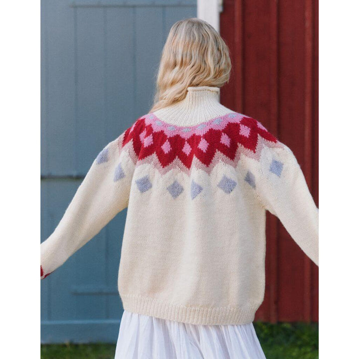 Rundpassenpullover mit Norwegermuster Modell 10 Strickanleitung - Lana Grossa (Heft)