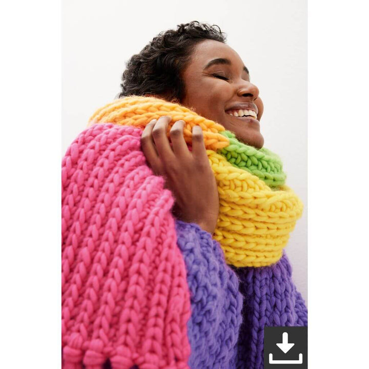 Lana Grossa Pattern Bunter Schal Strickanleitung - Lana Grossa (PDF) bei bei bei bei Lieblingsgarn