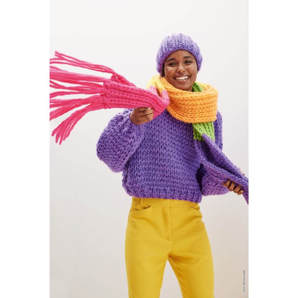 Lana Grossa Pattern Pullover im Fallmaschenmuster Strickanleitung - Lana Grossa (PDF) bei bei bei bei Lieblingsgarn