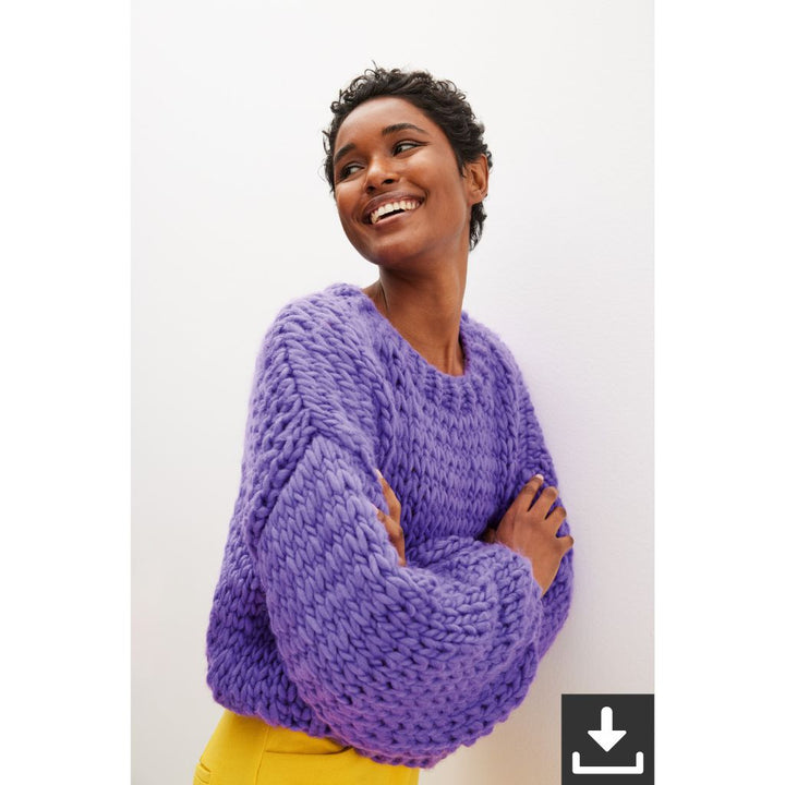 Lana Grossa Pattern Pullover im Fallmaschenmuster Strickanleitung - Lana Grossa (PDF) bei bei bei bei Lieblingsgarn