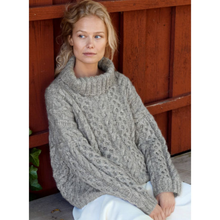 Zopfpullover mit Rollkragen Strickanleitung - Lana Grossa (Heft)