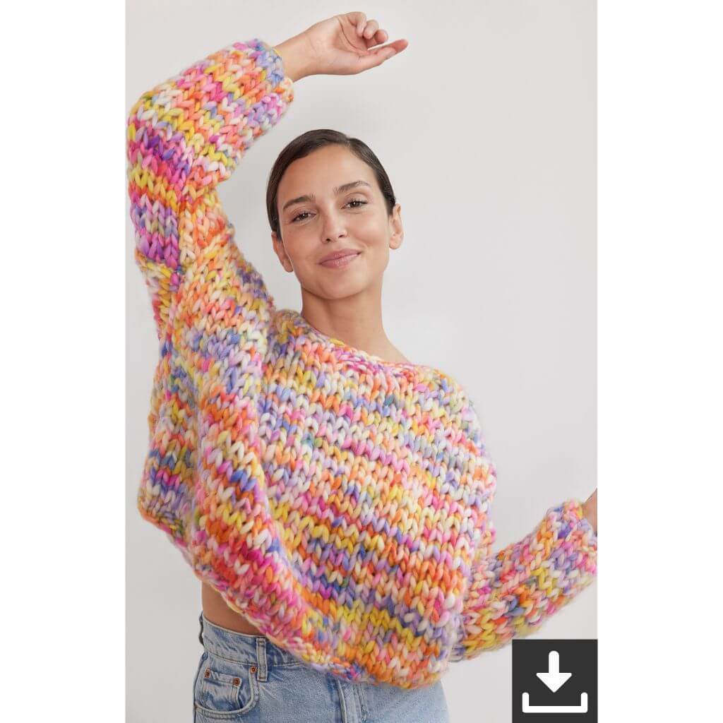 Lana Grossa Pattern Bunter Pullover Strickanleitung - Lana Grossa (PDF) bei bei bei bei Lieblingsgarn