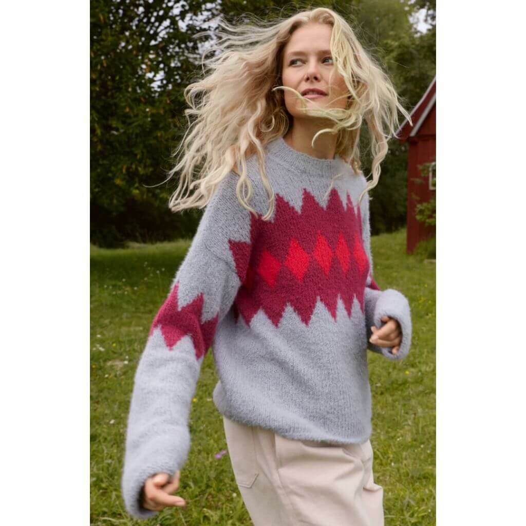 Pullover mit Norwegermuster Modell 7 Strickanleitung - Lana Grossa (Heft)