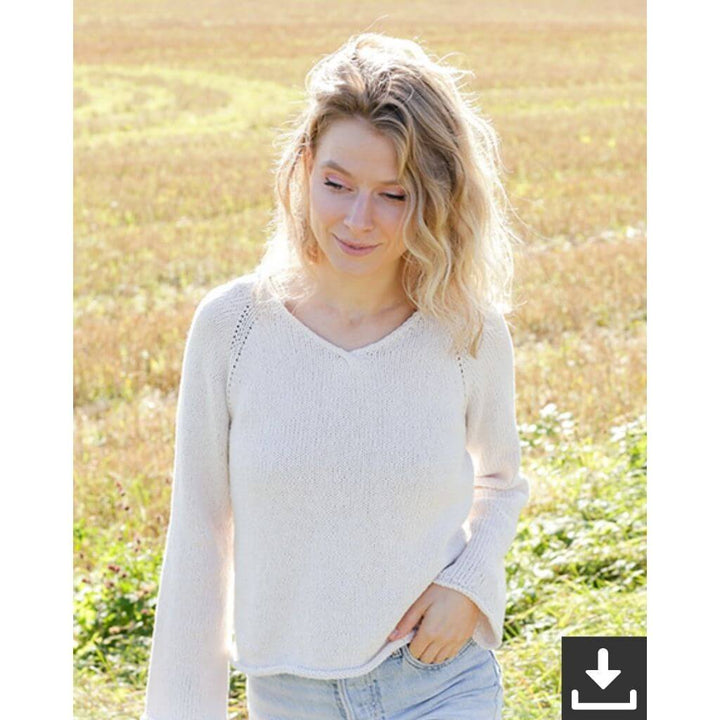 Drops Design Pattern Damen Pullover Morning Moon Strickanleitung - Drops (PDF) bei bei bei bei Lieblingsgarn
