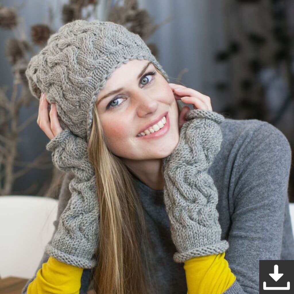 Schachenmayr Pattern Mütze und Handstulpen Strickset - Schachenmayr (PDF) bei bei bei bei Lieblingsgarn