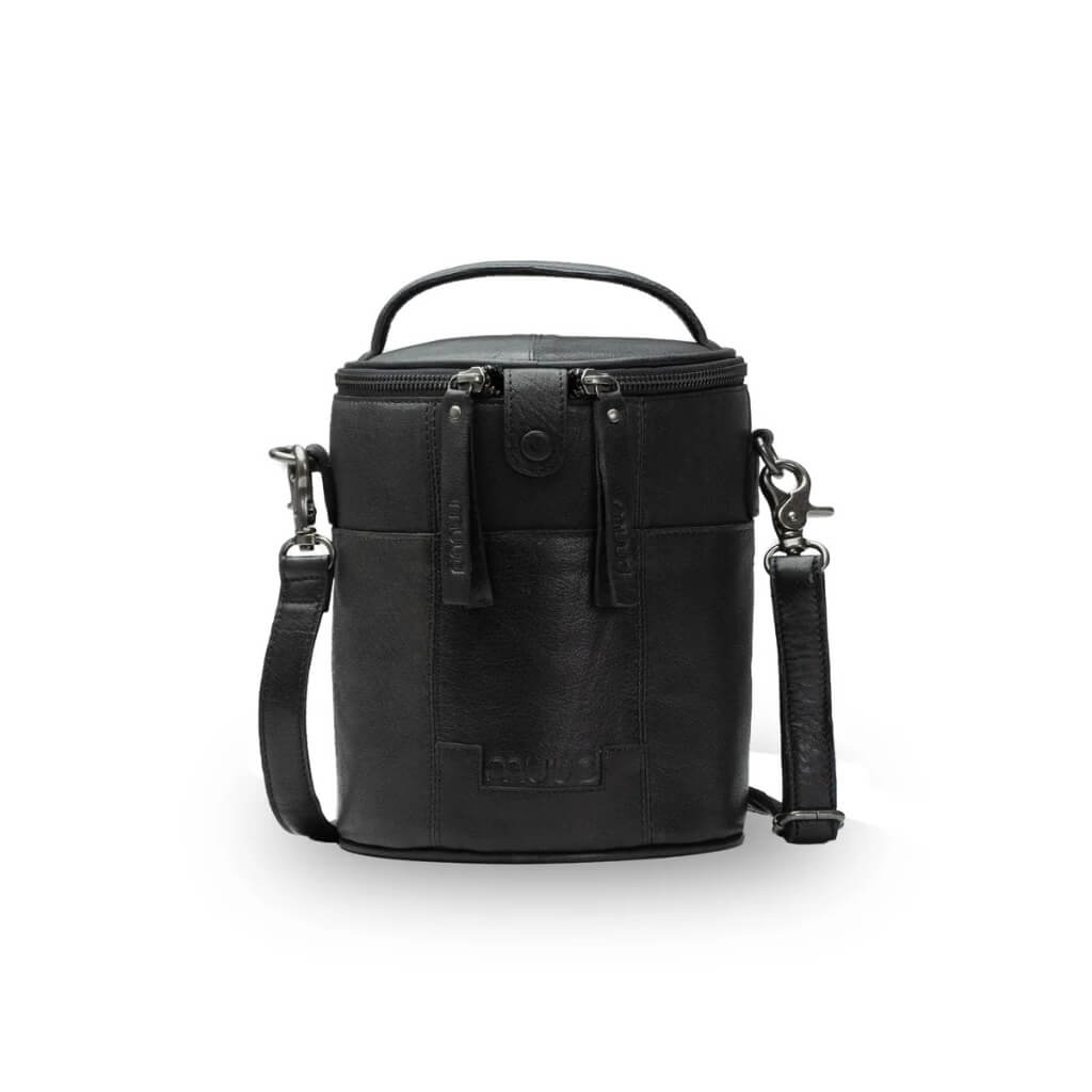 muud Saturn - Projekttasche aus Leder, Farbe Black – Leder bei Lieblingsgarn