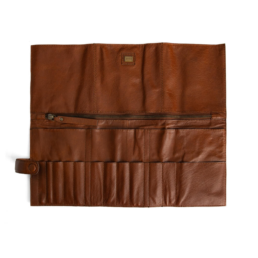 muud Stockholm - Ledertasche für Nadelsysteme, Farbe Rich Brown – Leder bei Lieblingsgarn