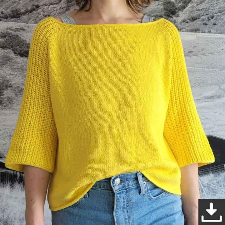 Nadelmelodie Pattern Sunny Spring Sweater Strickanleitung - Nadelmelodie (PDF) bei bei bei bei Lieblingsgarn