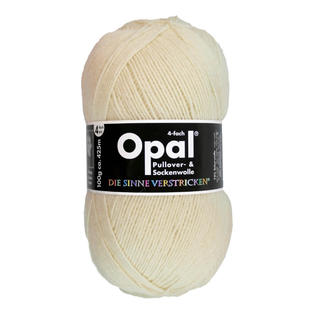 Opal 3081 - Natur Opal Sockenwolle Uni 4-fach 100g Lieblingsgarn