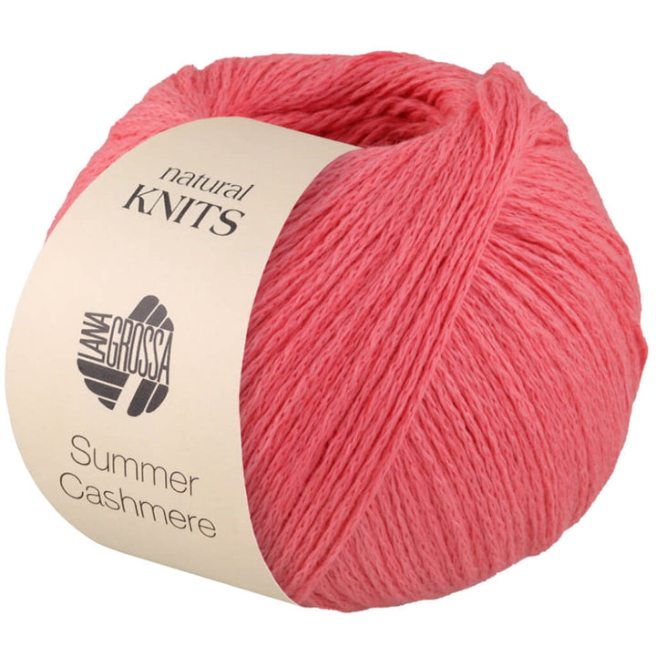 Lana Grossa Summer Cashmere, Farbe 4 Lachsrot – Baumwolle und Kaschmir bei Lieblingsgarn