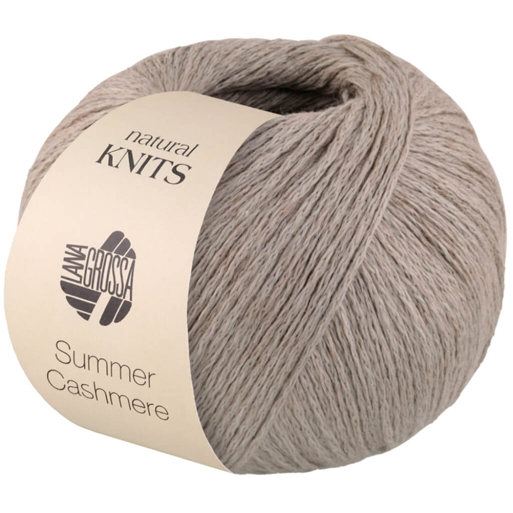 Lana Grossa Summer Cashmere, Farbe 8 Kieselgrau – Baumwolle und Kaschmir bei Lieblingsgarn