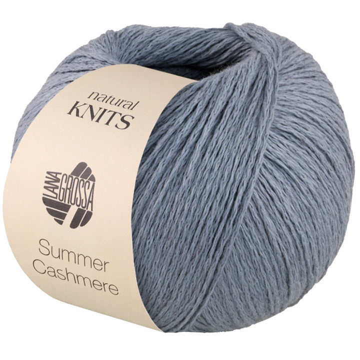 Lana Grossa Summer Cashmere, Farbe 10 Graublau – Baumwolle und Kaschmir bei Lieblingsgarn