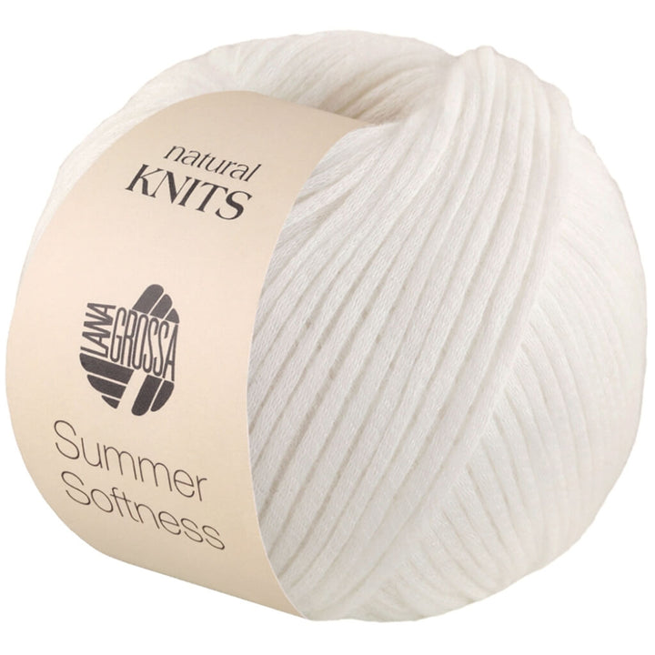 Lana Grossa Summer Softness, Farbe 1 Weiß – Baumwolle, Merino und Schurwolle bei Lieblingsgarn