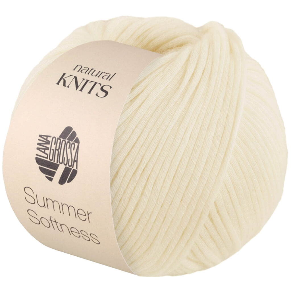 Lana Grossa Summer Softness, Farbe 2 Creme – Baumwolle, Merino und Schurwolle bei Lieblingsgarn