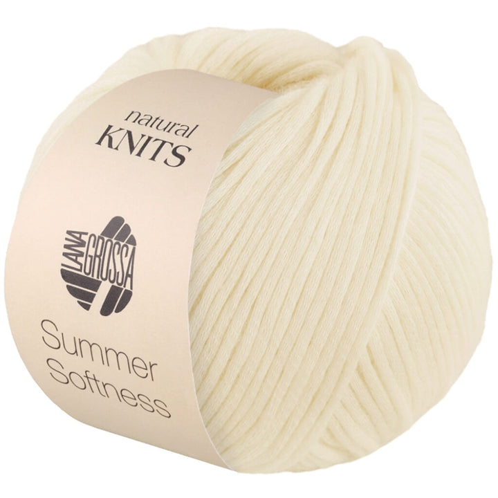Lana Grossa Summer Softness, Farbe 2 Creme – Baumwolle, Merino und Schurwolle bei Lieblingsgarn