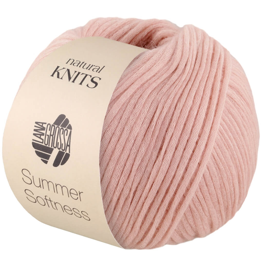 Lana Grossa Summer Softness, Farbe 10 Pastellrosa – Baumwolle, Merino und Schurwolle bei Lieblingsgarn