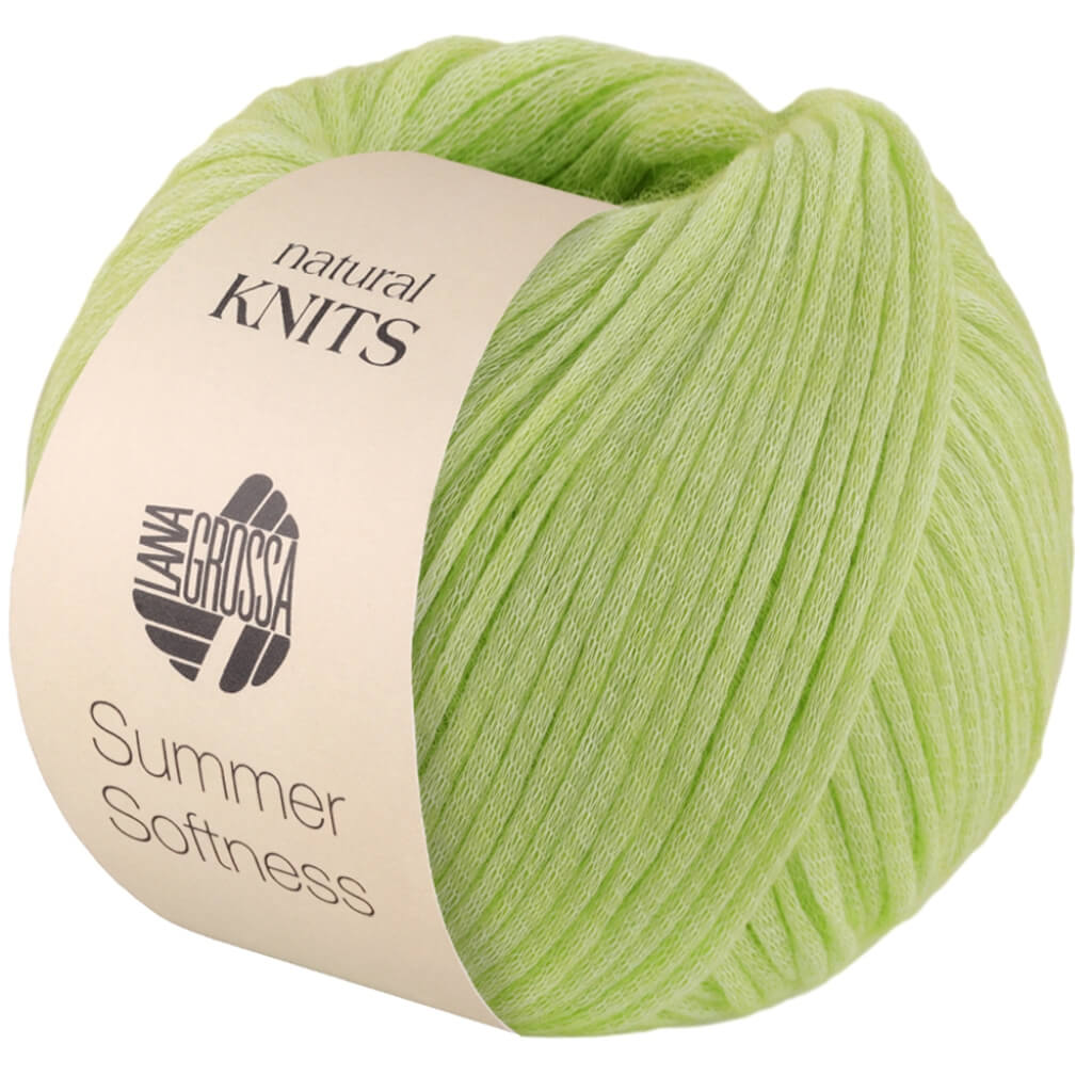 Lana Grossa Summer Softness, Farbe 13 Frühlingsgrün – Baumwolle, Merino und Schurwolle bei Lieblingsgarn