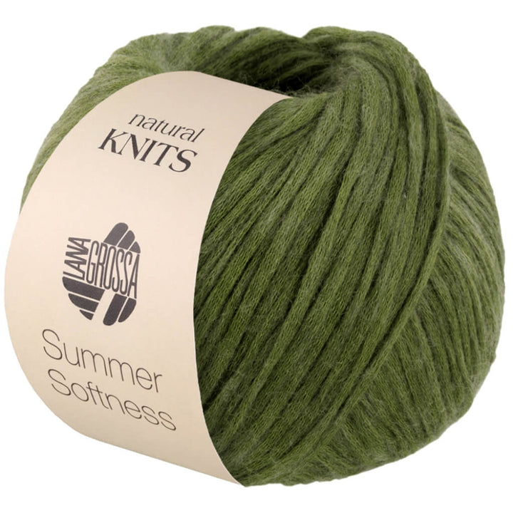 Lana Grossa Summer Softness, Farbe 14 Blattgrün – Baumwolle, Merino und Schurwolle bei Lieblingsgarn