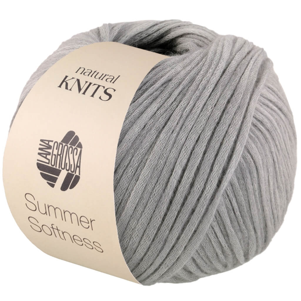 Lana Grossa Summer Softness, Farbe 18 Hellgrau – Baumwolle, Merino und Schurwolle bei Lieblingsgarn