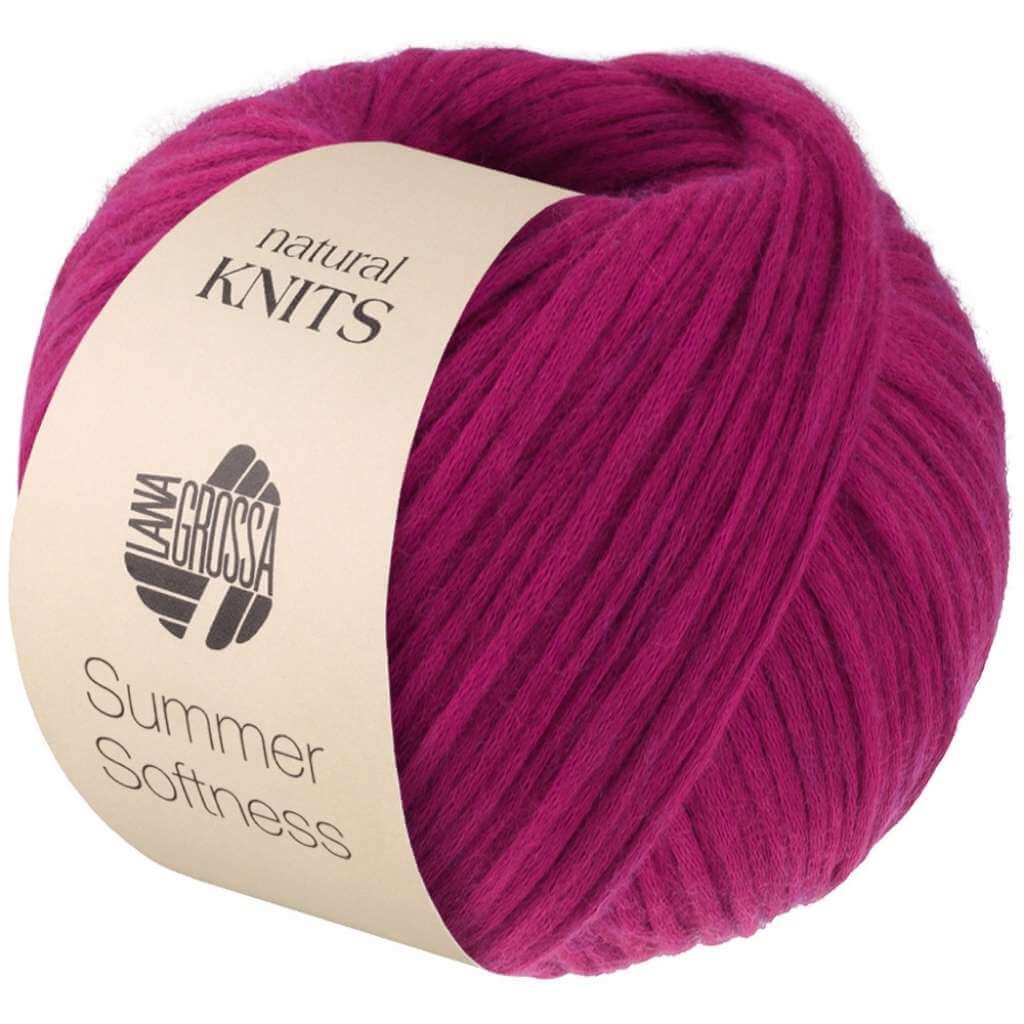 Lana Grossa Summer Softness, Farbe 27 Fuchsia – Baumwolle, Merino und Schurwolle bei Lieblingsgarn