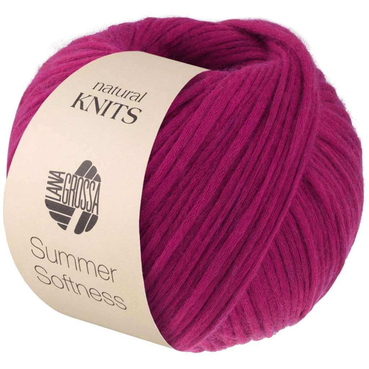 Lana Grossa Summer Softness, Farbe 27 Fuchsia – Baumwolle, Merino und Schurwolle bei Lieblingsgarn
