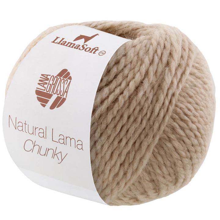 Lana Grossa Natural Lama Chunky, Farbe 10 Hellbeige – Lama bei Lieblingsgarn