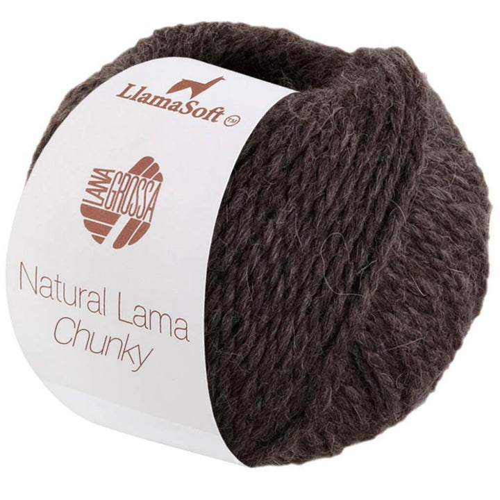 Lana Grossa Natural Lama Chunky, Farbe 15 Schwarzbraun – Lama bei Lieblingsgarn