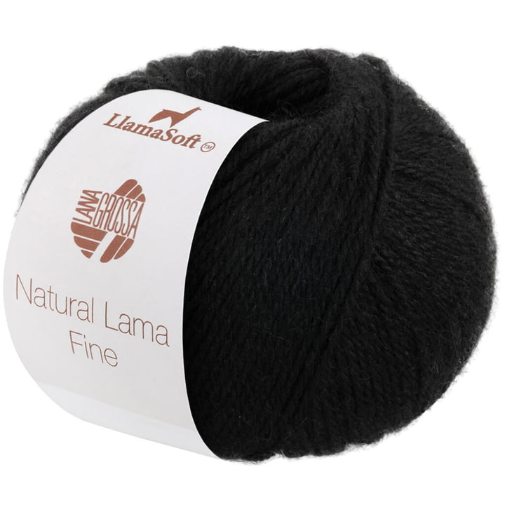 Lana Grossa Natural Lama Fine, Farbe 108 Schwarz – Lama bei Lieblingsgarn