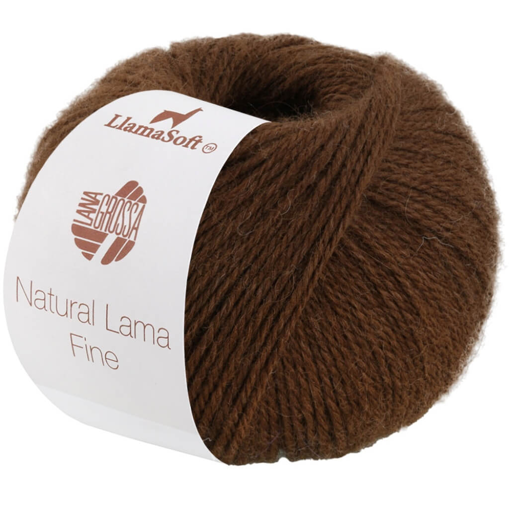 Lana Grossa Natural Lama Fine, Farbe 113 Schokobraun – Lama bei Lieblingsgarn