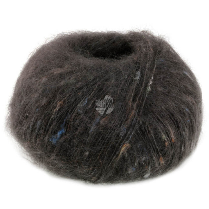 Lana Grossa Natural Superkid Tweed, Farbe 624 Dunkelgrau – Baumwolle, Mohair und Seide bei Lieblingsgarn
