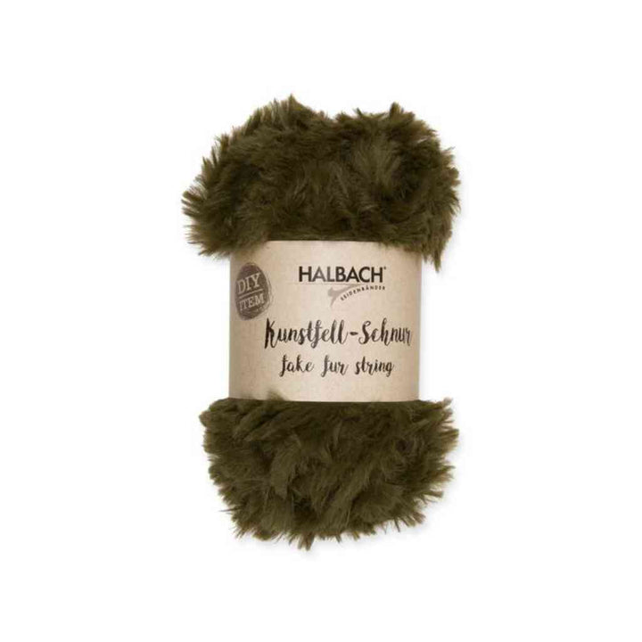 Halbach Kunstfell-Schnur, Farbe 30 olive green – Synthetik bei Lieblingsgarn