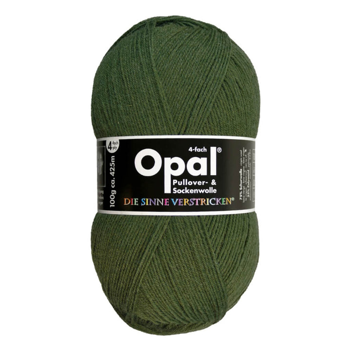 Opal 5184 - Olivegrün Opal Sockenwolle Uni 4-fach 100g Lieblingsgarn