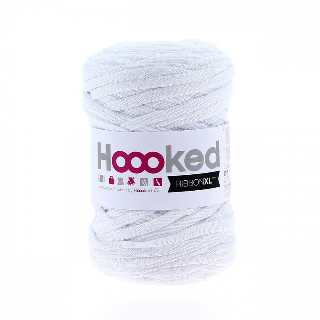 Hoooked RibbonXL, Farbe Optic White – Baumwolle bei Lieblingsgarn