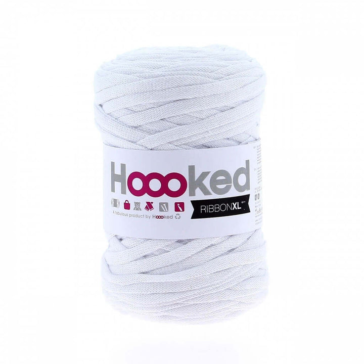 Hoooked RibbonXL, Farbe Optic White – Baumwolle bei Lieblingsgarn