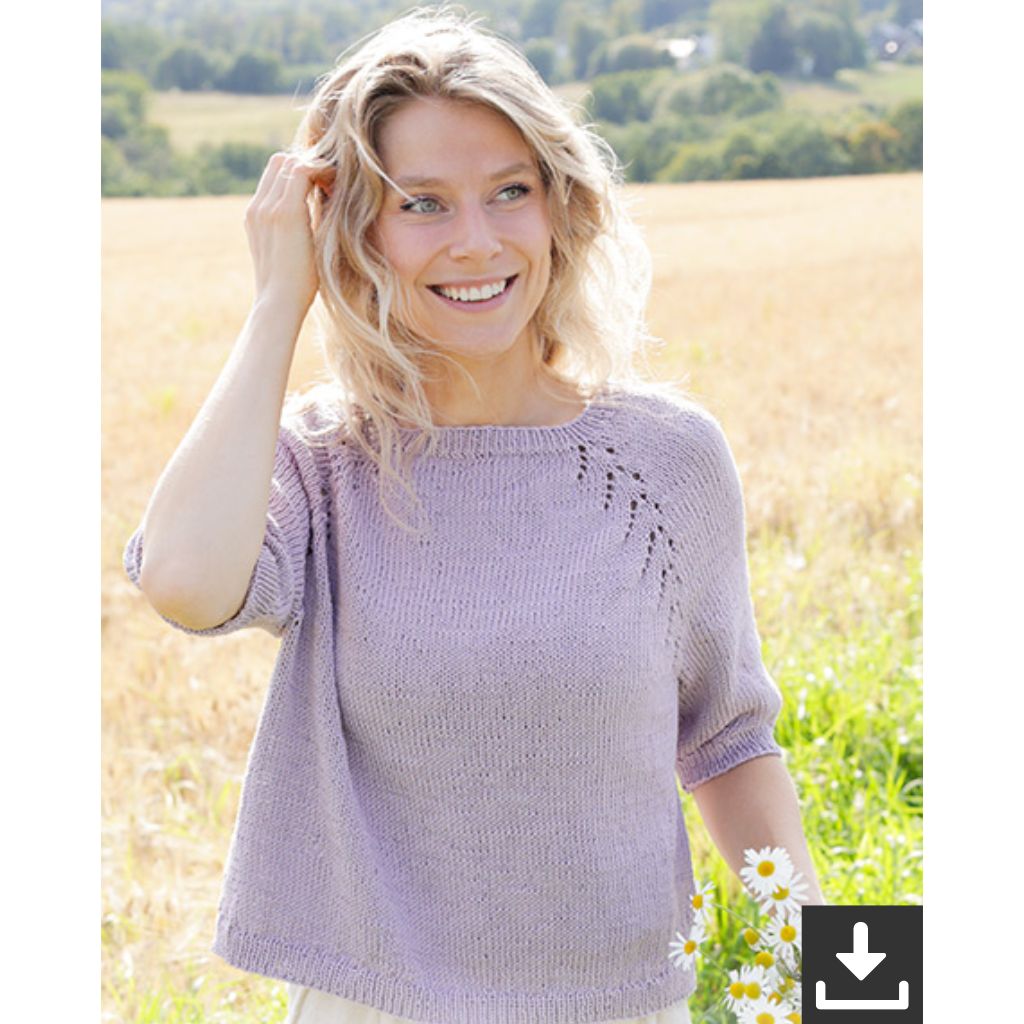 Drops Design Pattern Damen Shirt Orchid Tea Strickset - Drops (PDF) bei bei bei bei bei bei bei Lieblingsgarn