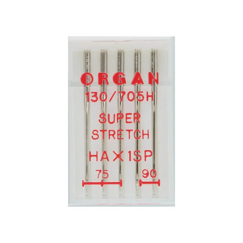 Organ Needles Organ Nähmaschinennadeln 130/705H Super Stretch 75-90, 5 Nadeln bei bei bei bei Lieblingsgarn