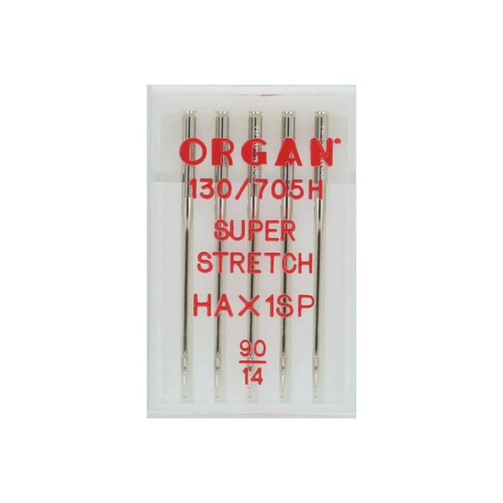 Organ Needles Organ Nähmaschinennadeln 130/705H Super Stretch 90-14, 5 Stk. bei bei bei bei Lieblingsgarn