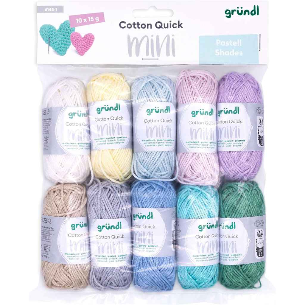 Gründl Cotton Quick Mini, Farbe 1  Pastell Shades – Baumwolle bei Lieblingsgarn