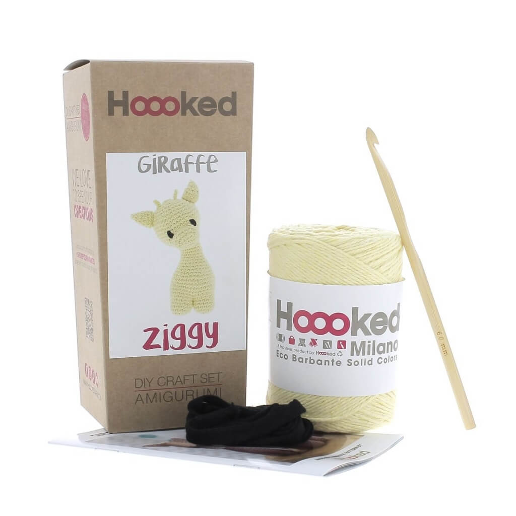 Hoooked DIY Amigurumi Giraffe Ziggy Popcorn bei bei bei bei Lieblingsgarn