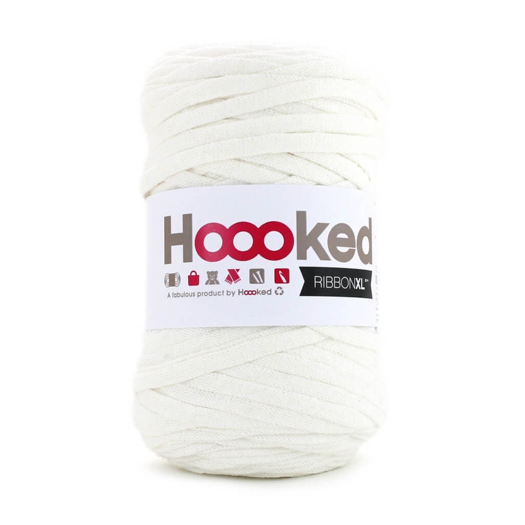 Hoooked RibbonXL, Farbe Pearl White – Baumwolle bei Lieblingsgarn