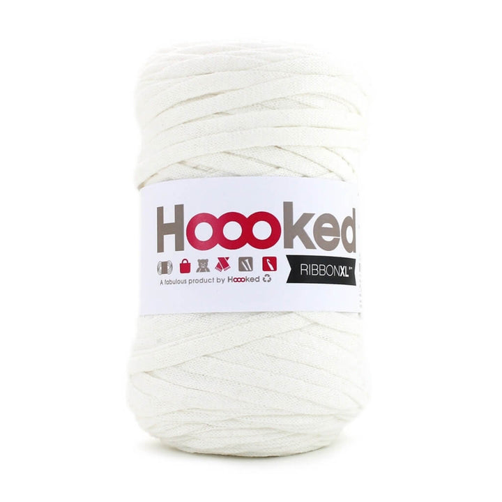 Hoooked RibbonXL, Farbe Pearl White – Baumwolle bei Lieblingsgarn
