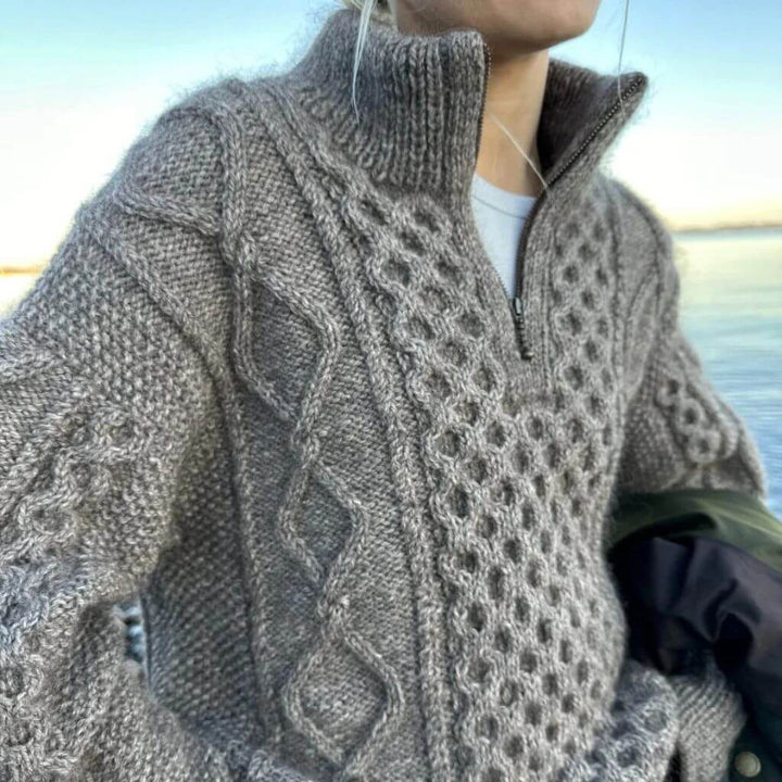 PetiteKnit Pullover Dagmar Zipper Sweater Strickanleitung - PetiteKnit (Heft) bei bei bei bei Lieblingsgarn