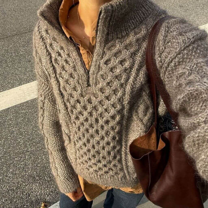 PetiteKnit Pullover Dagmar Zipper Sweater Strickanleitung - PetiteKnit (Heft) bei bei bei bei Lieblingsgarn